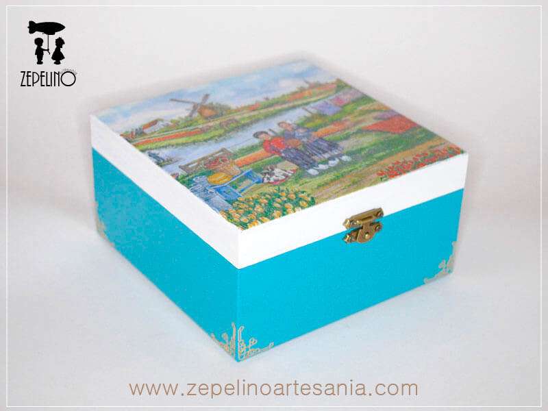 Caja paisaje Holanda y jabón decorado